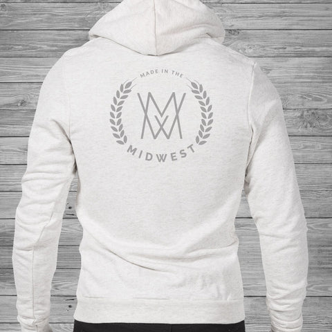Made In The Midwest Zip Hoodie - White
